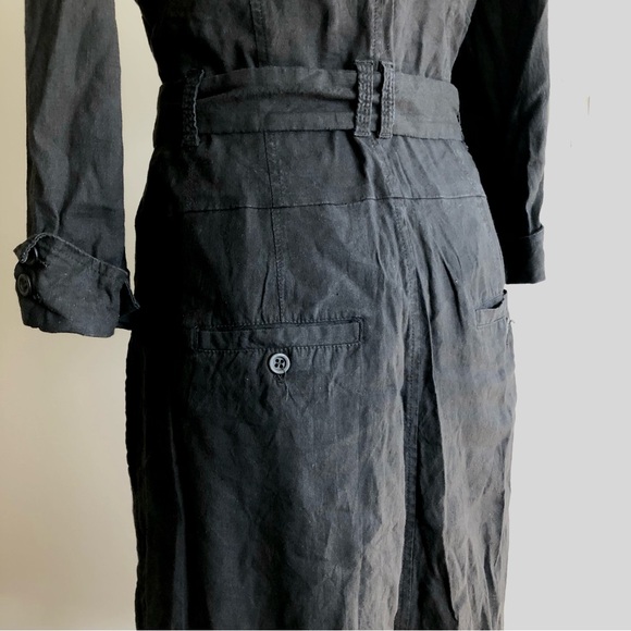 Stills Black Linen Safari Style Dress - Picture 8 of 16
